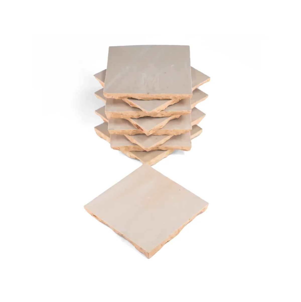 Zellige Tile Square 4x4 – Soft Stone - Image 2
