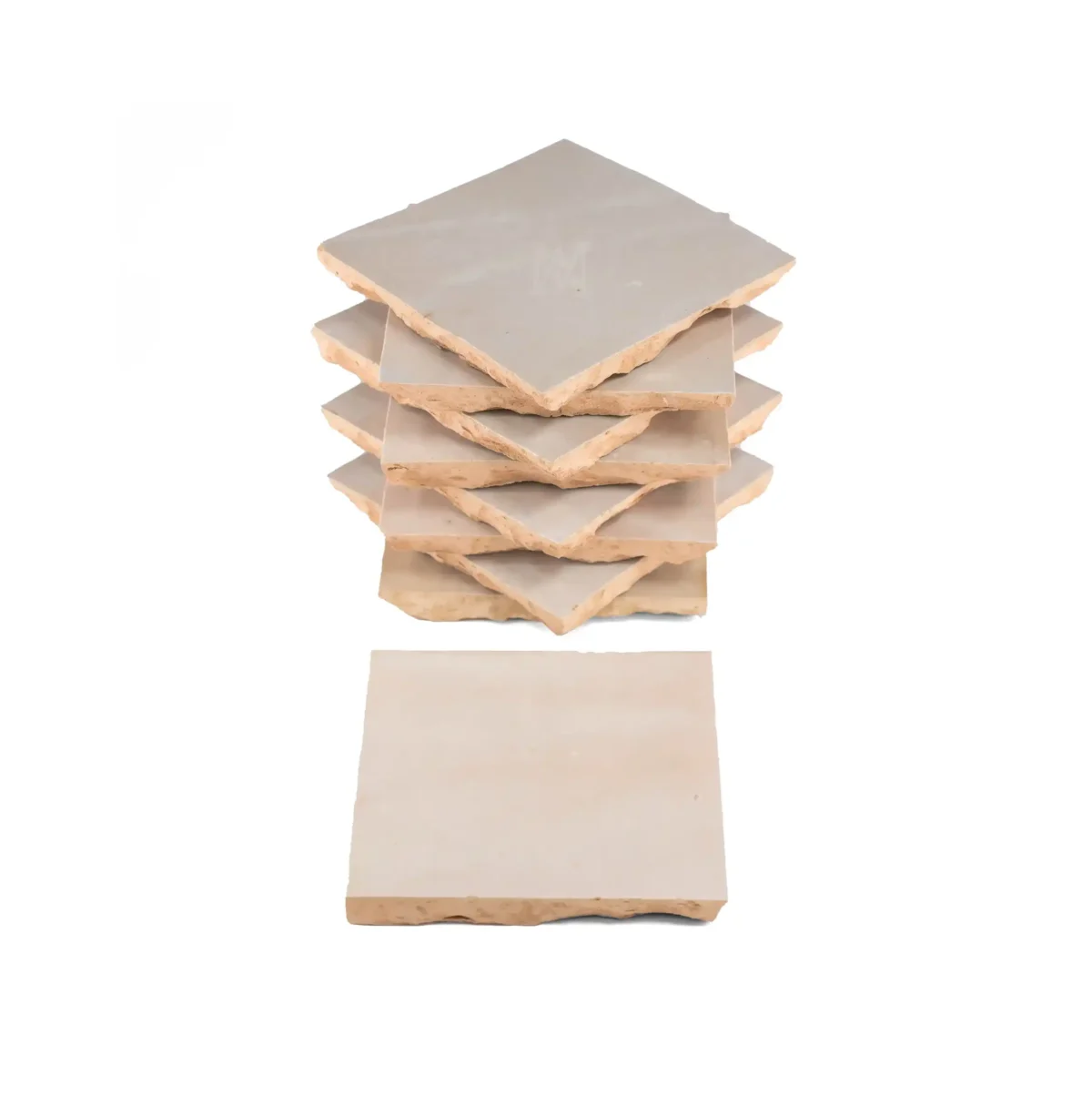 Zellige Tile Square 4x4 – Soft Stone - Image 3