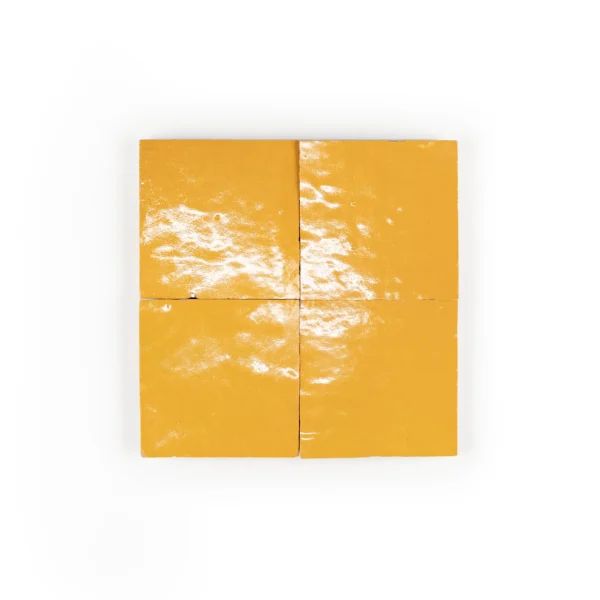 Zellige Tile Square 4x4 – Yellow