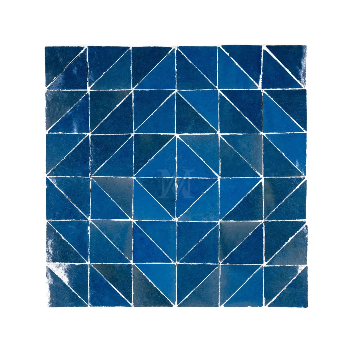 Zellige Tile Triangle – Blue - Image 1