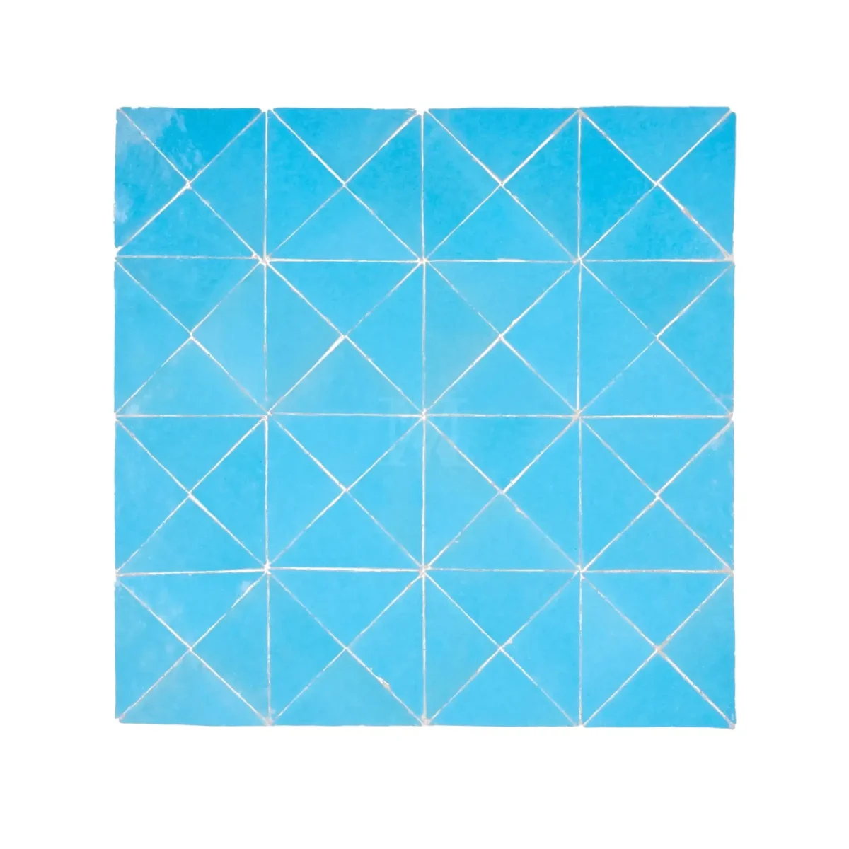 Zellige Tile Triangle – Blue Sky - Image 1