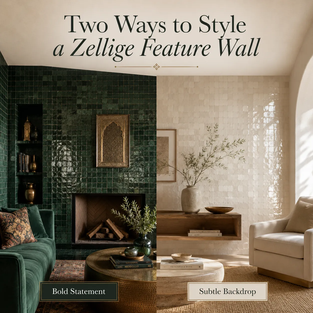 A handcrafted feature wall
